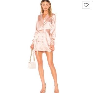 L'Academie Satin Double Breasted Blazer Mini Dress Like New